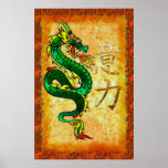 Art traditionnel de PUISSANCE chinoise de dragon Posters