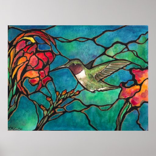 Art unique "en verre souillé" "de mélodie" de coli posters