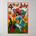 - Art vintage - affiche 4 juillet