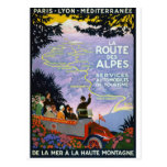 Art vintage d'affiche de voyage de Français cartes postales