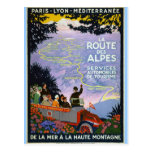 Art vintage d'affiche de voyage - DES Alpes d'itin cartes postales