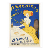 Art vintage d'annonce de nourriture d'Amandines de Cartes Postales