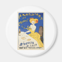 Art vintage d'annonce de nourriture d'Amandines de Aimants