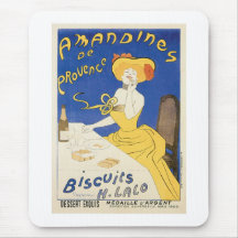 Art vintage d'annonce de nourriture d'Amandines de Tapis De Souris