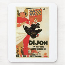 Art vintage d'annonce de nourriture de poulet de D Tapis De Souris