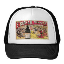 Art vintage d'annonce de vin de Raphael Quinquina  Casquettes