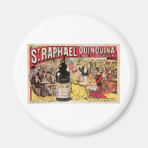 Art vintage d'annonce de vin de Raphael Quinquina  Aimant