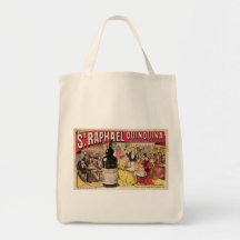 Art vintage d'annonce de vin de Raphael Quinquina  Sac En Toile