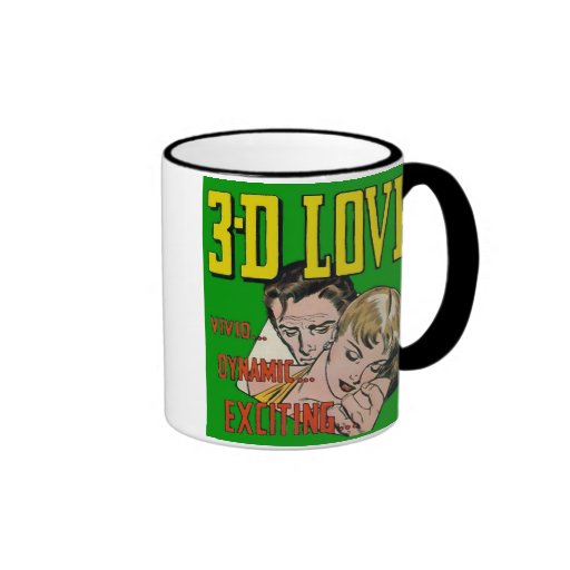 Art vintage de bande dessinée - AMOUR 3D Mugs À Café
