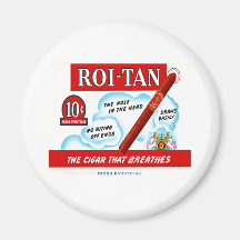 Art vintage de boîte de ROI-Tan Cigra Aimants