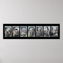 Art vintage de nom de lettre d'alphabet de DEBORAH Posters