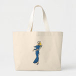 Art vintage de tatouage de fille de marin sac en toile