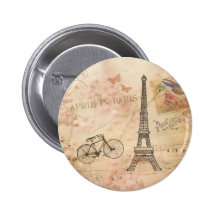 Art vintage de Tour Eiffel Badge