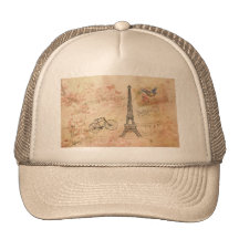 Art vintage de Tour Eiffel Casquettes