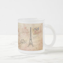 Art vintage de Tour Eiffel Tasse À Café