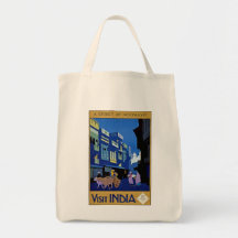 Art vintage de voyage de l'Inde de visite Sacs Fourre-tout
