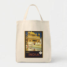 Art vintage de voyage de l'Inde de visite Sacs