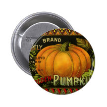 Art vintage d'étiquette de produit ; Citrouille de Badge