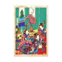 Art vintage japonais frais de dame de geisha d'uki impressions sur toile