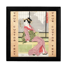 Art vintage japonais frais de rouleau de geisha d' coffret cadeau