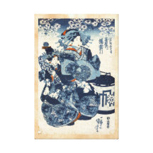 Art vintage japonais frais de rouleau de geisha d' impression sur toile