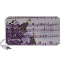 Art vintage musical pourpre Nouveau de paon Haut-parleur Ordinateur Portable