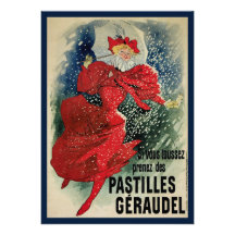 Art vintage Nouveau, hiver de neige de parapluie d Bristol