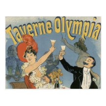 Art vintage Nouveau ; Olympia de Taverne, partie d Cartes Postales