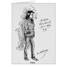 Arthur Rimbaud en juin 1872 Carte De Vœux