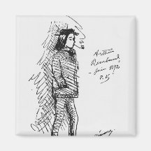 Arthur Rimbaud en juin 1872 Aimant Pour Réfrigérateur