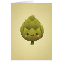 Artichaut de Kawaii cartes