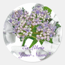Articles coordonnés d'hortensia bleu de dentelle autocollants