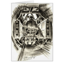Artilleur 1943 de la queue B-17 Carte De Vœux