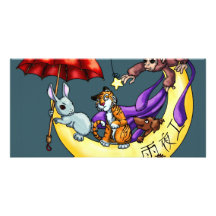 Artisans de pluie de nuit carte avec photo