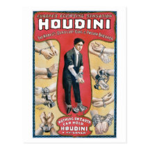 Artiste d'évasion vintage de menotte de ~ de Houdi Carte Postale