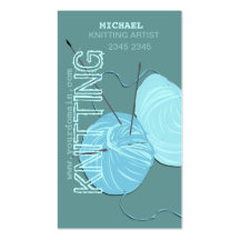 Artiste moderne de métier de tricot cartes de visite professionnelles