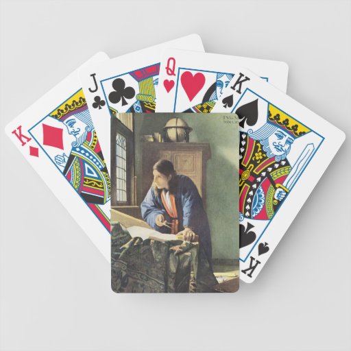 Artiste néerlandais Vermeer peignant le géographe Jeux De 52 Cartes