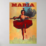 ARTISTE VINTAGE DU CIRQUE PRIMA DONNA HIGHWIRE D'A
