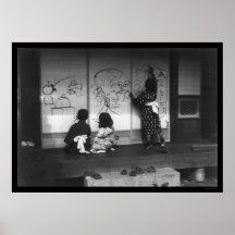 Artistes d'enfants au Japon 1909 Affiche