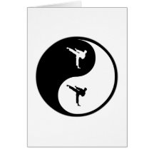 Arts martiaux de Yin Yang Cartes De Vœux