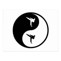 Arts martiaux de Yin Yang Cartes Postales