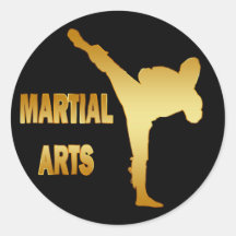 ARTS MARTIAUX D'OR AUTOCOLLANT