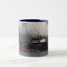 As bleu, bateau de pêche de ligneur mugs