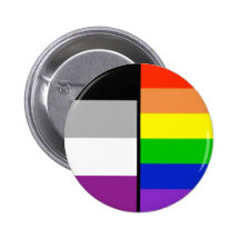 Asexuel et arc-en-ciel marque l'insigne badge
