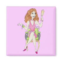 Assez dans l'aimant rose magnets