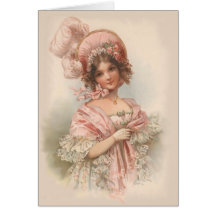 Assez dans le rose carte de vœux