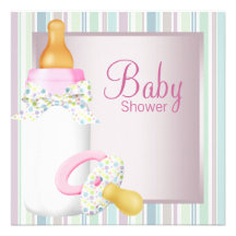 Assez rose et douche bleue turquoise de bébé faire-parts
