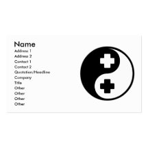 Assistance médicale de Yin Yang Modèle De Carte De Visite
