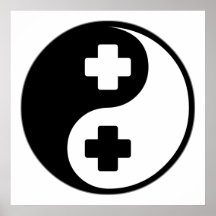 Assistance médicale de Yin Yang Affiches
