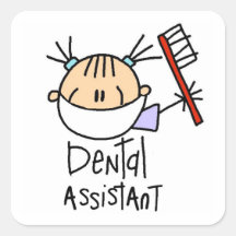Assistant dentaire autocollants carrés